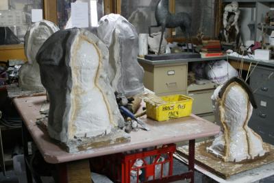 Master mould of head, Silcon rubber and clay